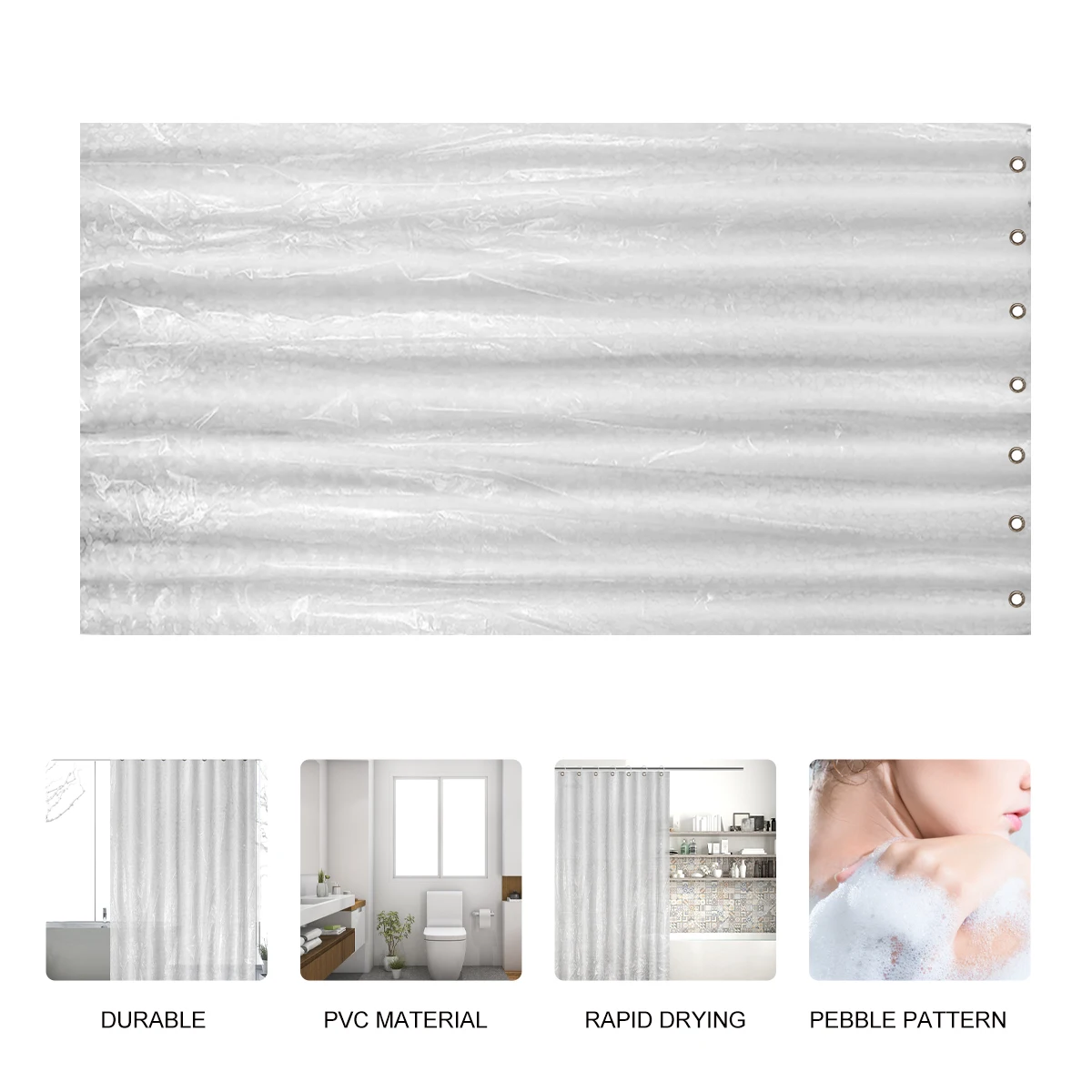 

Waterproof Shower Curtain Pvc Bath Liner Mouldproof Heavy Duty Bathroom Supplies Luxury Hotel
