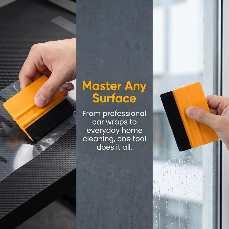 Vinyl Squeegee Tool 4 Inch Car Sticker Carbon Film Install Felt Fabric Scraper Window Film Tinting Tool Vinyl Wrapping Spatulas