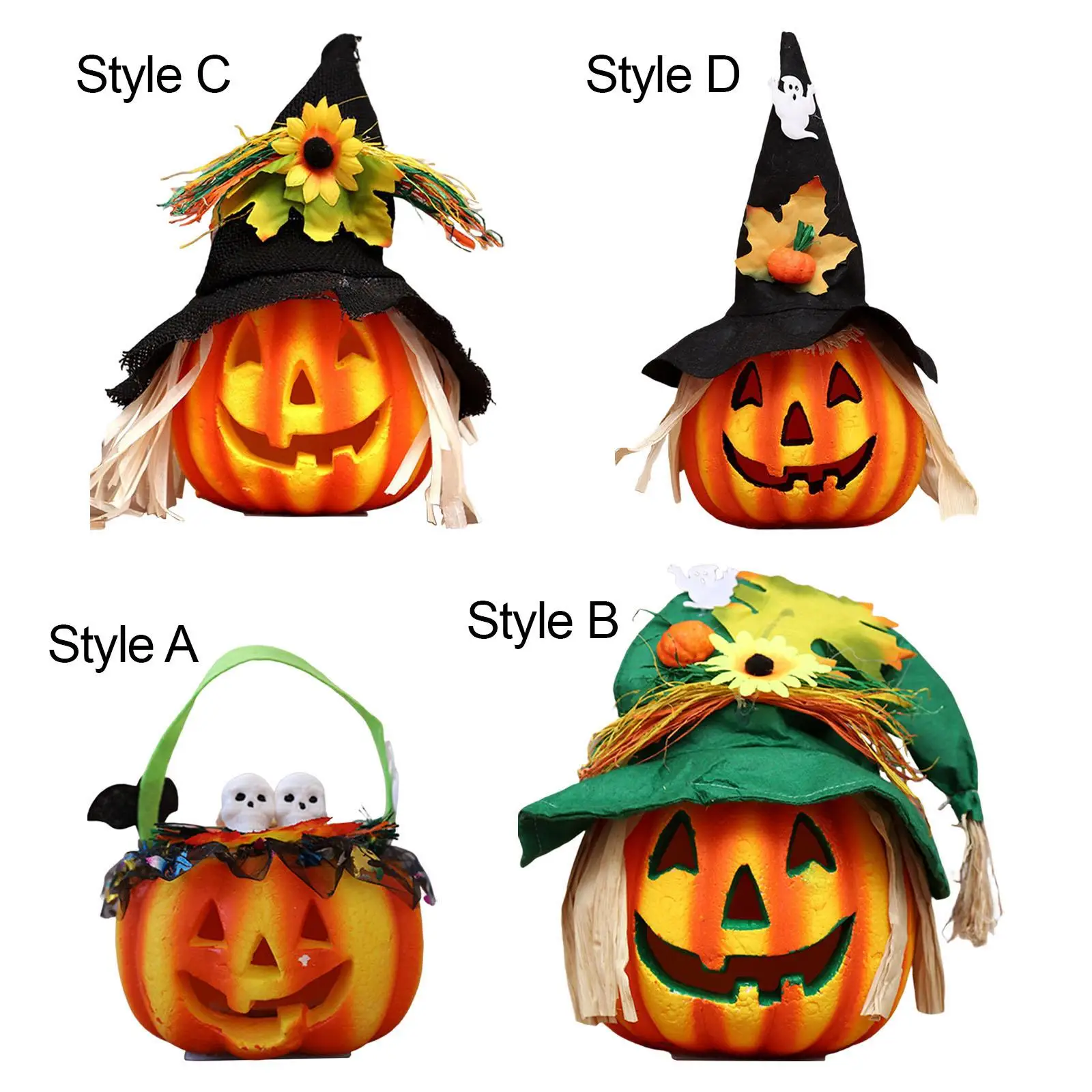 قطع مركزية لتزيين فانوس اليقطين الرغوي للهالوين لديكور المنزل والحفلات #2