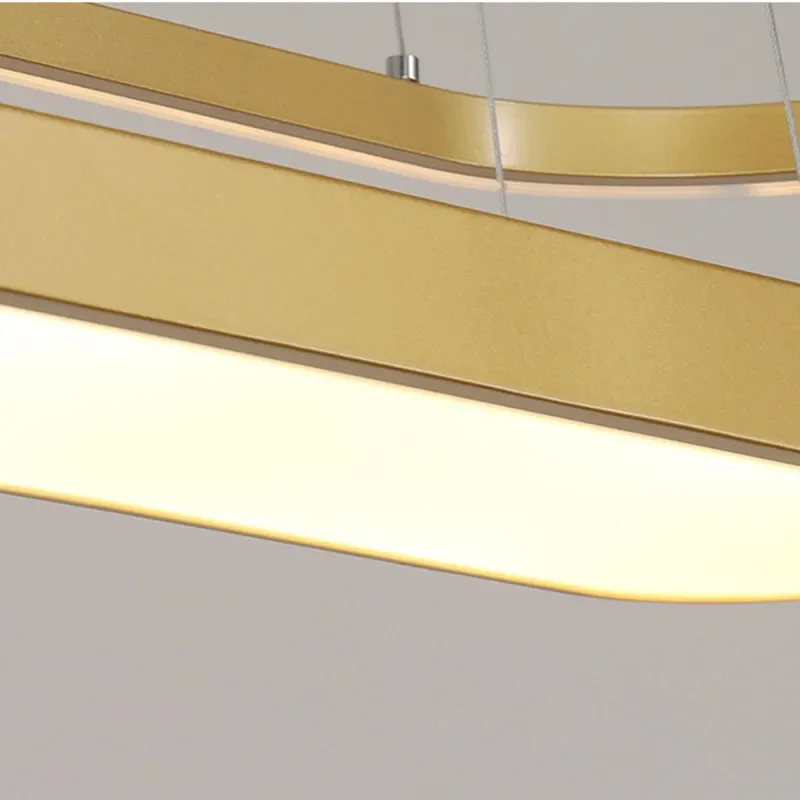 Modern Gold Black Dimmable Led Ceiling Chandelier for Kitchen Dining Room Coffee Tables  Bar Pendant Lamp Home Design Lusters