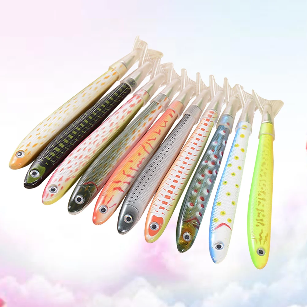 

8 Pcs Ballpoint Pen Fish Shaped Pens Colorful Fishing Student Stationery Supplies