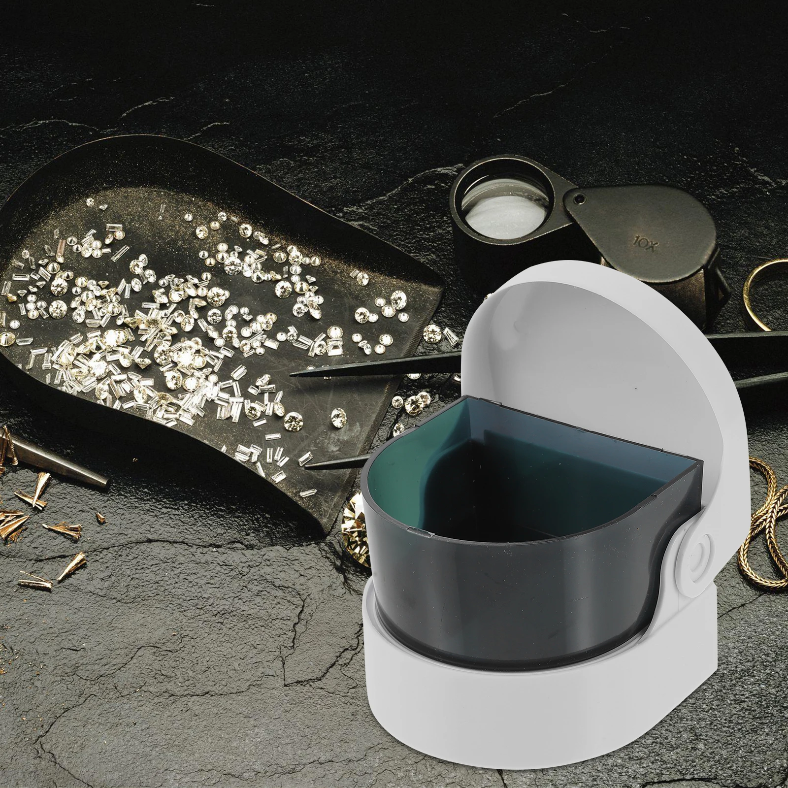 

1PCS Diamond Cleaning Machine Cordless Portable Jewelry Cleaner Bracelet Tool PP Dry Equipment Rapid