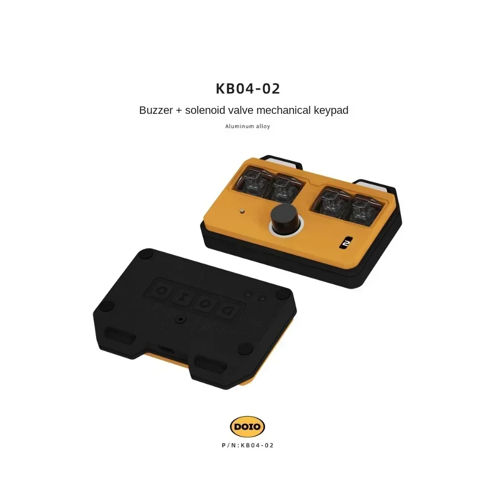 Игровая клавиатура DOIO KB04-02 VIA QMK, зуммер из алюминиевого сплава, электромагнитный клапан, механическая клавиатура, OLED, аксессуары для киберспорта