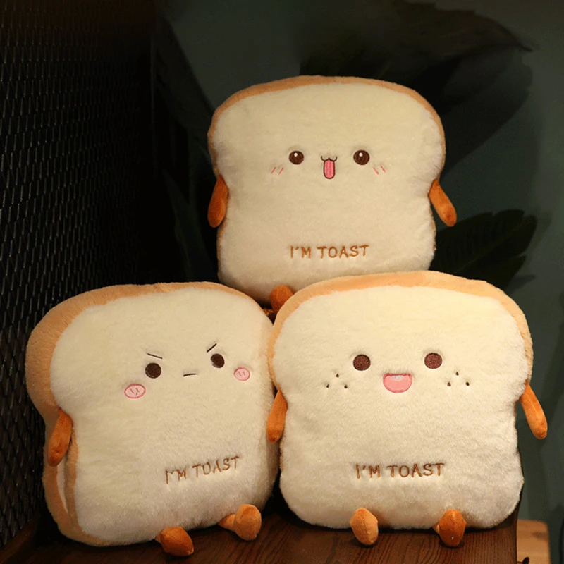 קטיפה לחם כרית לחם סימולציה חמודה מזון רך בובה רכה חם כרית כרית קישוט הבית קישוט צעצועים לילדים מתנה ליום הולדת