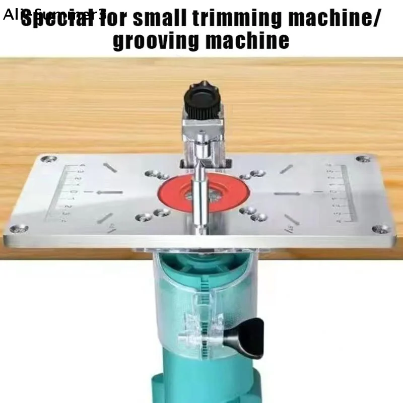 

【Sk】Aluminium Router Table Insert Plate Table For Woodworking Benches Router Plate Wood Tools Milling Trimming Machine Rings