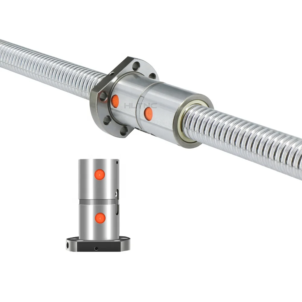 

HLTNC Customized Ball Screw DFU2505 Double Nut 100-6000ball Screw Processing Ball Screw According to the Drawing for CNC