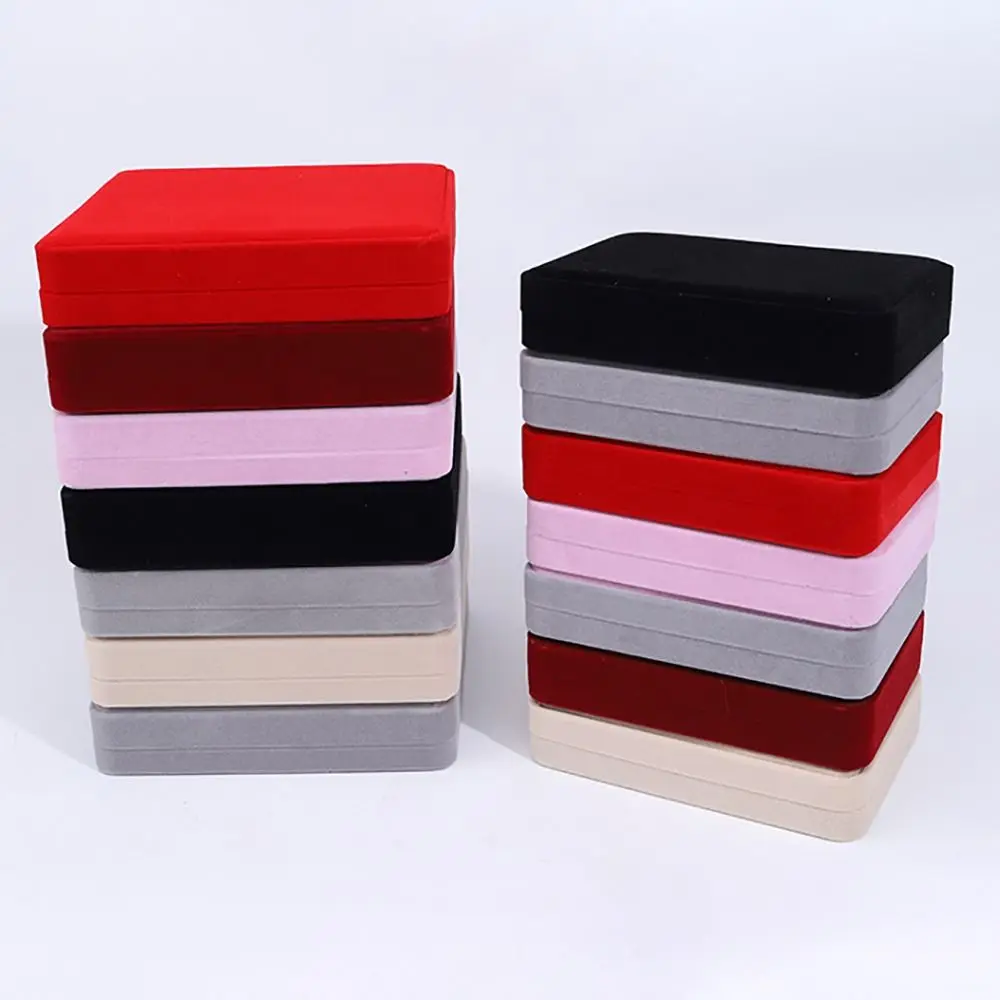 

Роскошный бархатный футляр для демонстрации украшений, однотонный, портативный, для колец и серег, органайзер для хранения и демонстрации ювелирных изделий