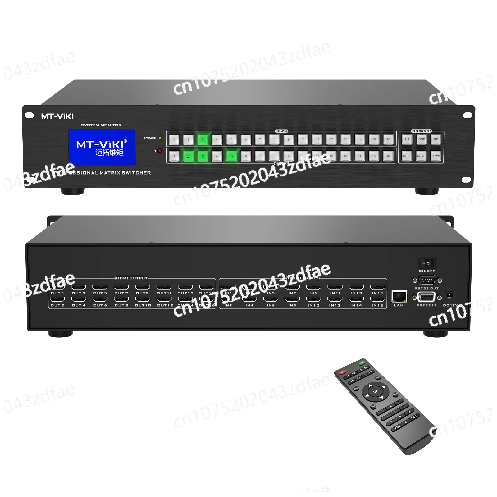 4K 30Hz Video HDMI Matrix switcher 16x16 + IR Remote , MT-VIKI Audio video equipments 16 port HDMI Matrix Switch 16 in 16 out