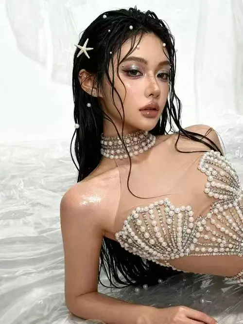 

Платье для выпускного вечера Shanbei с блестящими стразами и жемчугом и кисточками, сексуальное вечернее платье в стиле знаменитостей, наряды для латинских танцев, бальное платье на день рождения