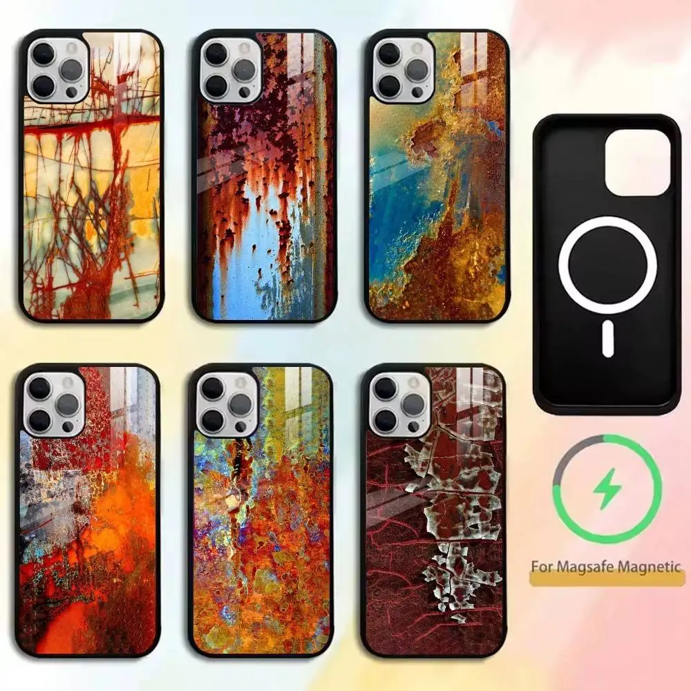 

Rust Beauty Phone Case For iPhone17,16,15,14,13,12,11 Plus,Pro Magnetic with Magsafe Wireless Charging