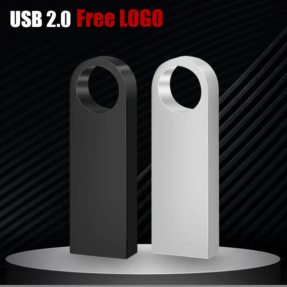 Metal USB 2.0 Flash Drives 128GB High Speed Pen Drive 64GB 32GB with Key Chain Memory Stick 16GB Creative Gift USB Stick