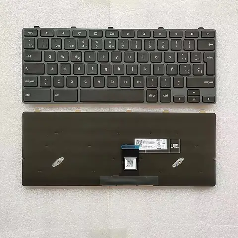 Neues spanisches Layout für DELL Chromebook 11 3100, Laptop-Tastatur ohne Hintergrundbeleuchtung, Original SG-92640-2EA SN72721CS 17185 160 PTDH9692