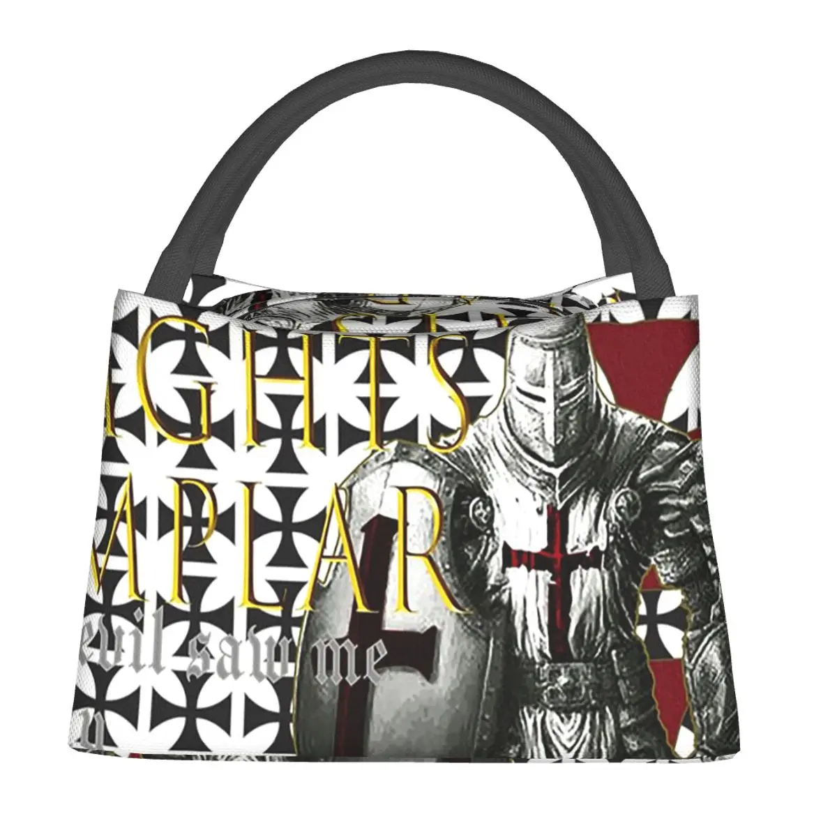 Knight Templar Sword Crusader Lunch Bags Insulated Bento Box Resuable Lunch Tote Picnic Bags Thermal Bag for Woman Kids Work