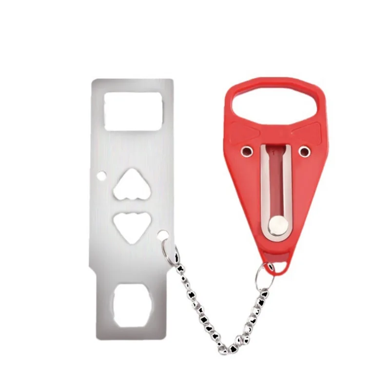 Cross-Border double-head portable multi-use door blocker door lock latch top door anti-theft lock for hotel bedroom door buckle