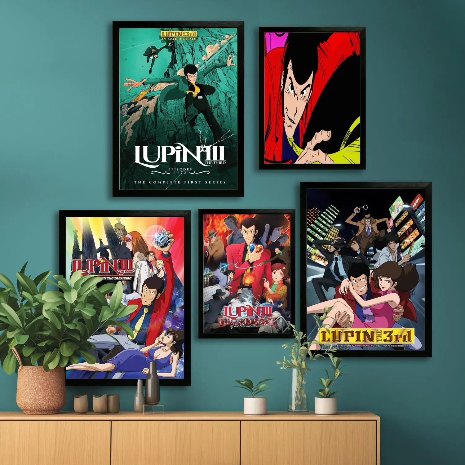 fujiko mine lupin iii cartoon Canvas Art Poster, Wall Art Picture Print, Modern Family Bedroom Decor Posters,Decorative painting