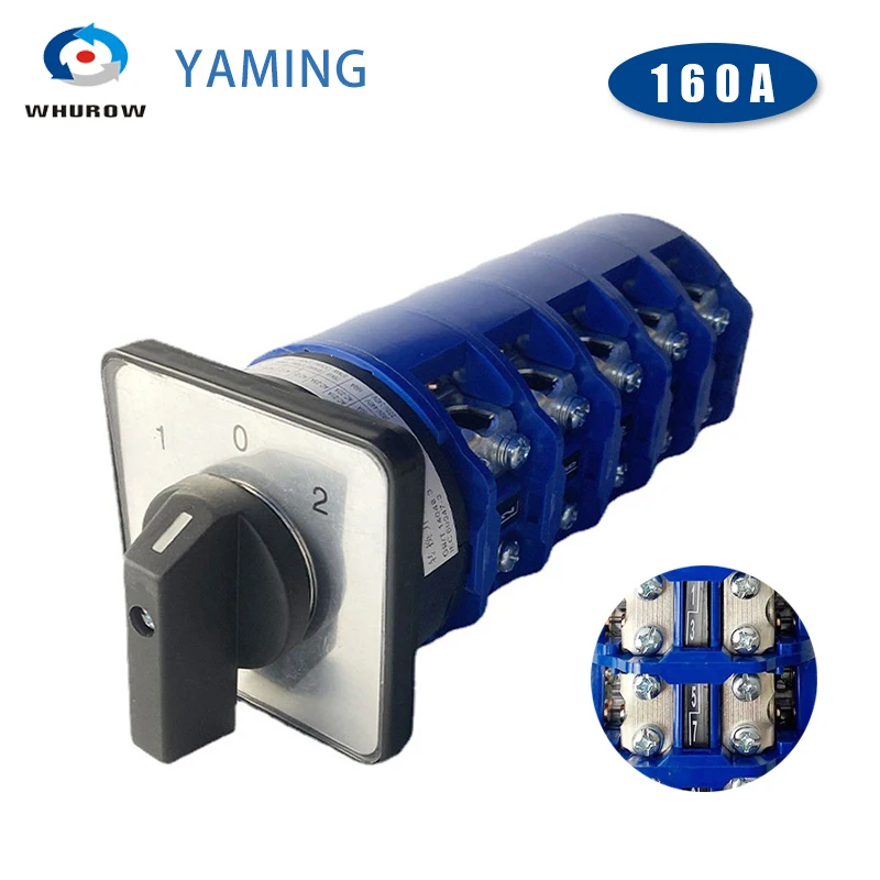 YMW26-160A Rotary Cam Switch LW26-160/5 Dual Power Control Generation Switching Motor Reverse Rotation Knob