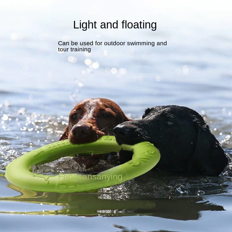 Pet Dog Toys Pet Flying Disk Training Ring Puller Anti-Bite Floating Interactive Supplies Cat Dog Toy Aggressive Chewing Dog Toy