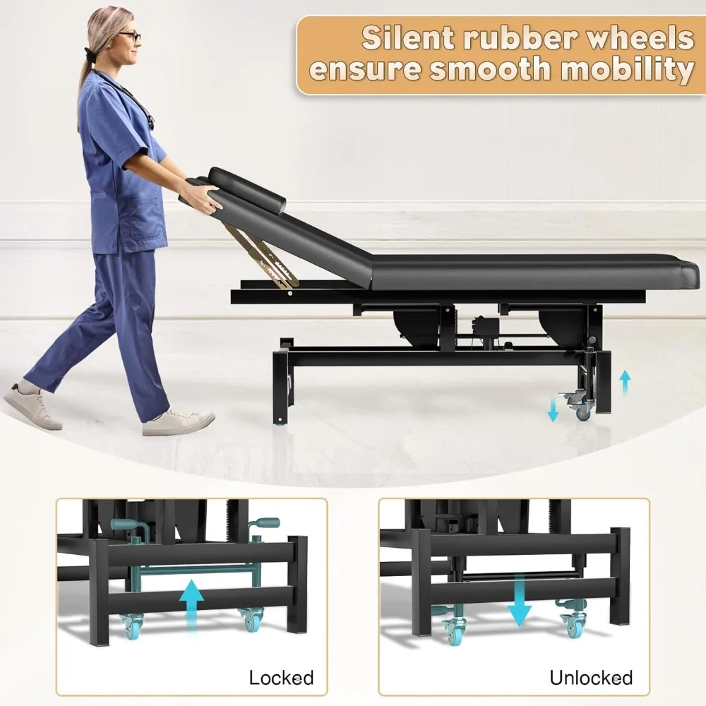 

Fully Electric Massage Bed with Height Adjustment Function, Professional Adjustable Facial Care Bed