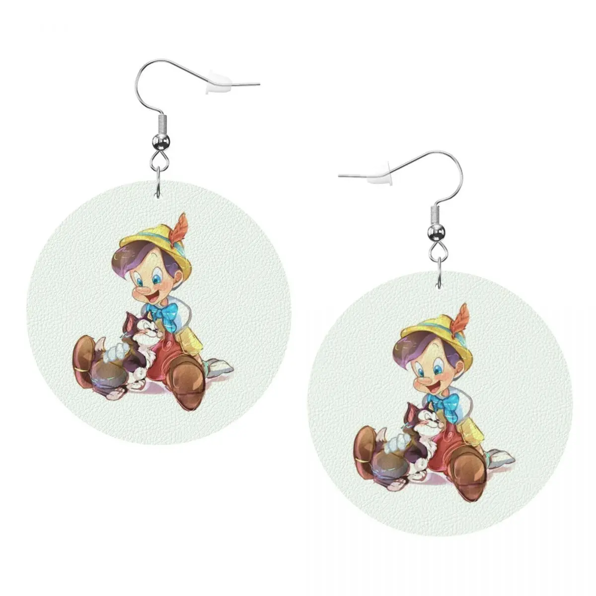 

Custom Pinocchio Anime Leather Teardrop Earrings for Women Leather Earrings Fashion Lightweight for Parties Holidays