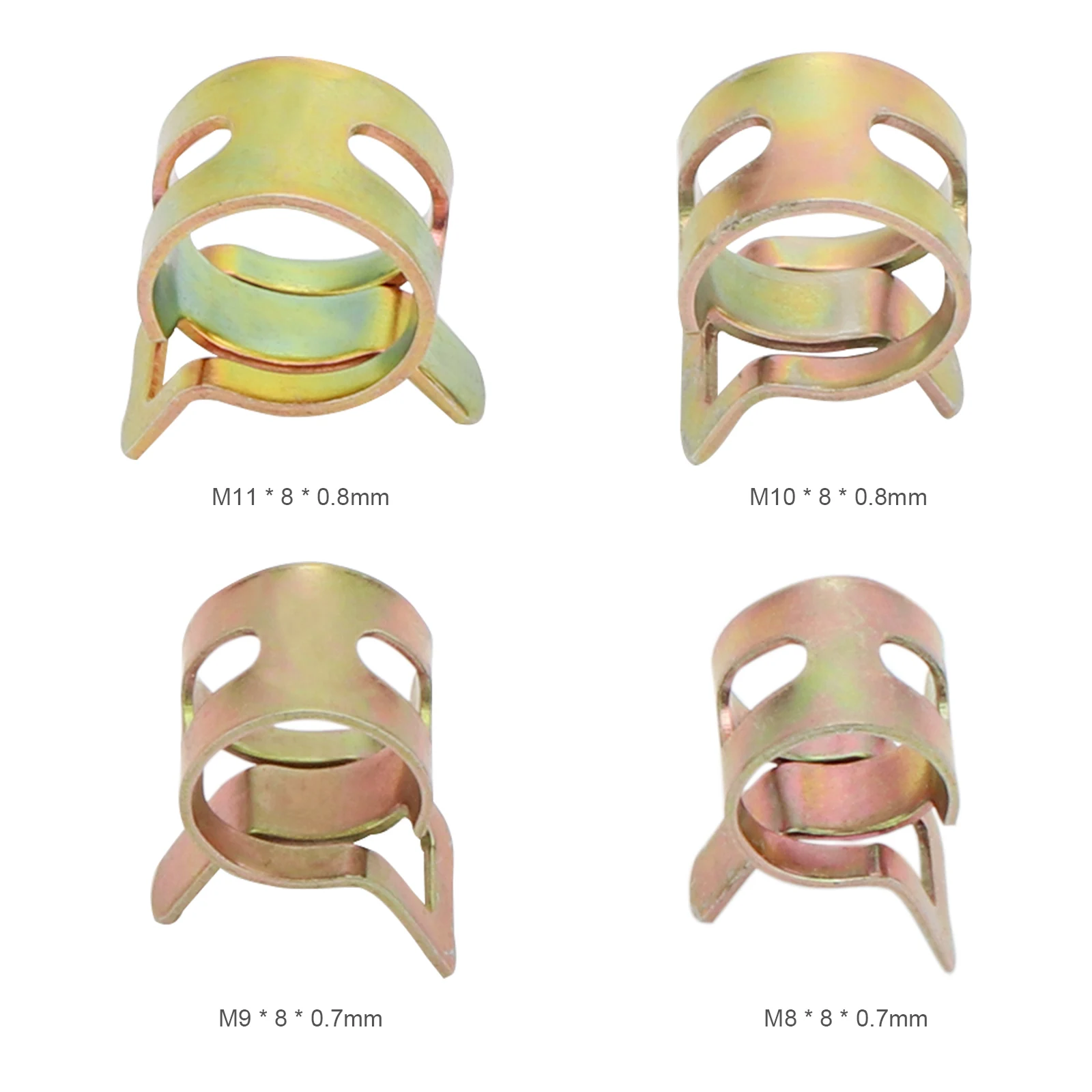 1 Piece 8mm 9mm 10mm 11mm Fuel Line Clamps for 10 - 16mm Vacuum Tube Water Pipe Gas Hose Hand Pressure Elastic Buckle Ring Clamp