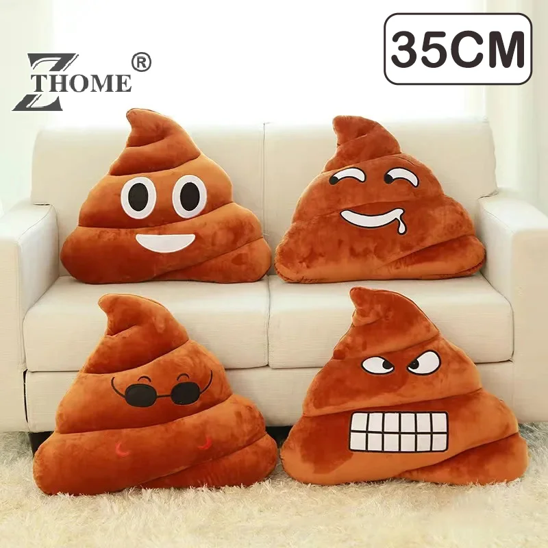 35cm Funny Poop Cushion Plush Pillow Cute Face Expression Shit Doll Stuffed Toy Soft Plush Toy Home Decor Gift Birthday Gift