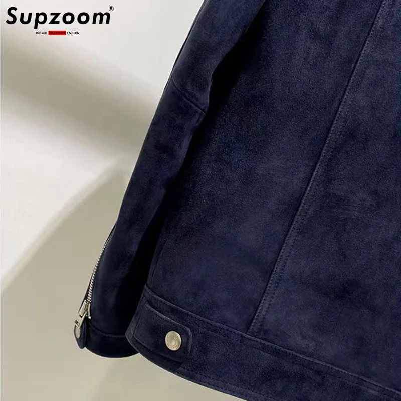 Supzoom New Arrival Autumn And Winter Lapel Velvet Loose Casual Retro Sheepskin Leather Bf Style Handsome Warm Jackets Men Coat