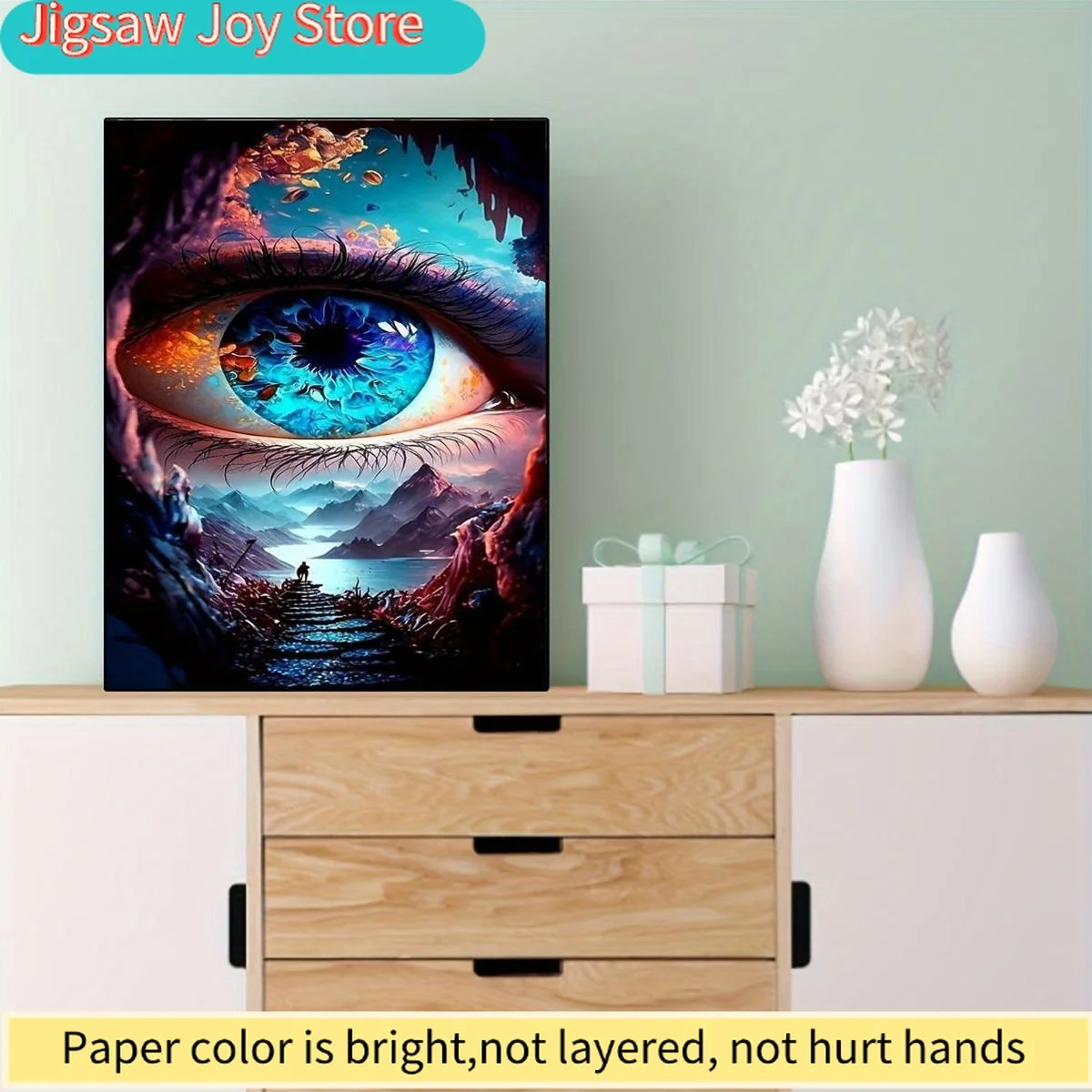 

Набор для алмазной вышивки DIY — дизайн глаз в стиле природы | Круглые акриловые камни | Развивает творческие способности и терпение | Идеальное ручное изготовление