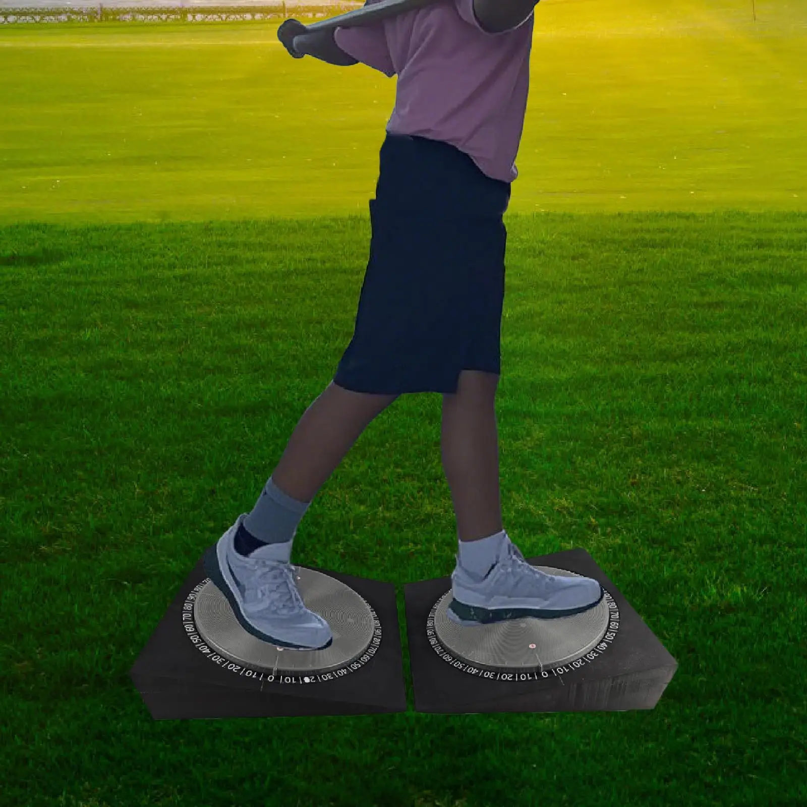 2 Stücke Swing Trainer Board Praxis Balance Board Fußkeil Golf Trainingshilfe