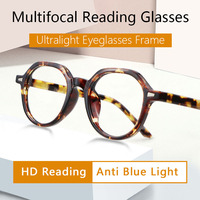 Progressive Multifocal Reading Glasses Anti Blue Light  Multifocus Computer Readers Ultralight Presbyopic Eyeglasses No Blind