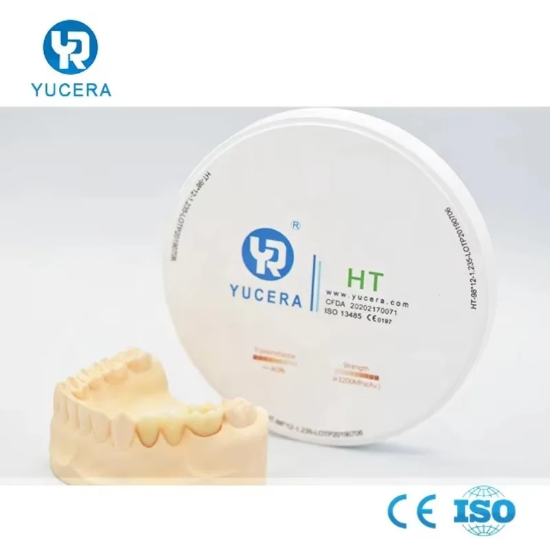 Picture 3: 98mm HT Zirconia Blocks High Strength CAD CAM Milling Discs for Full Contour Crowns Bridge Restoration