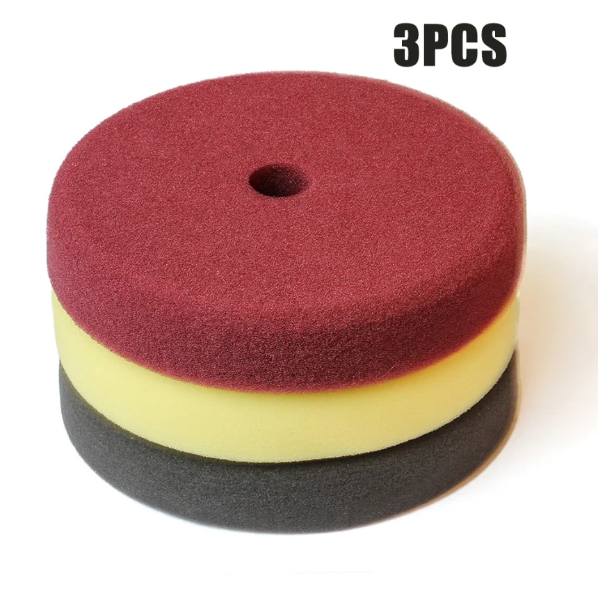 

3Pcs 7inch Car Polishing Disc Sponge Buffing Pads Sanding Waxing Sponge Wheel fit For Car Buffer Polisher