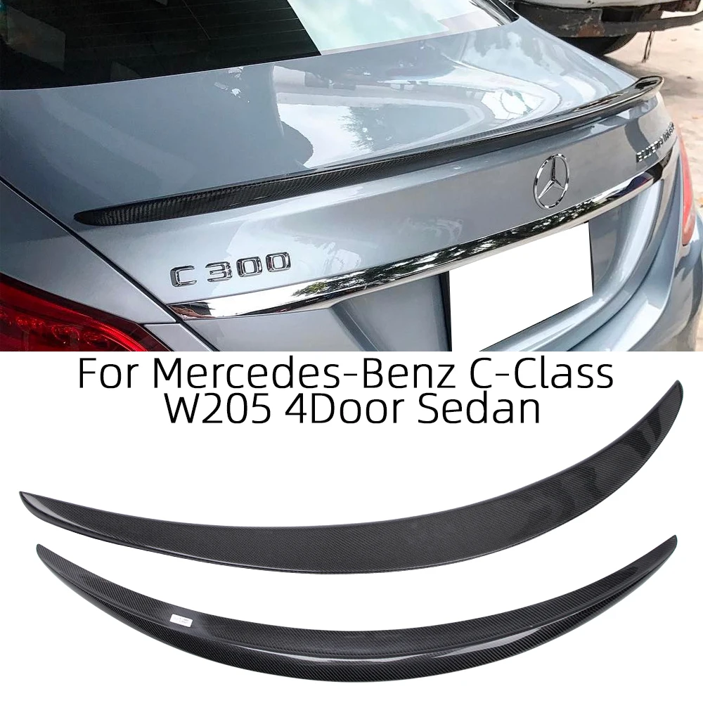 

For Mercedes-Benz C-Class W205 4Door sedan AMG Style Carbon Fiber Rear Spoiler Trunk Wing 2013-2022 FRP honeycomb Forged