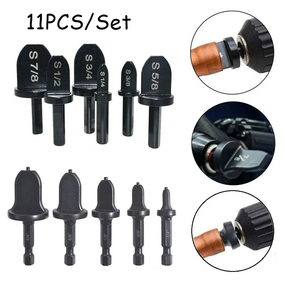Electric Drill Accessory 1 2inch 12.7mm 11PCS Tool Set Hard Copper Compatibility Hexagon Shank For Air Conditioning