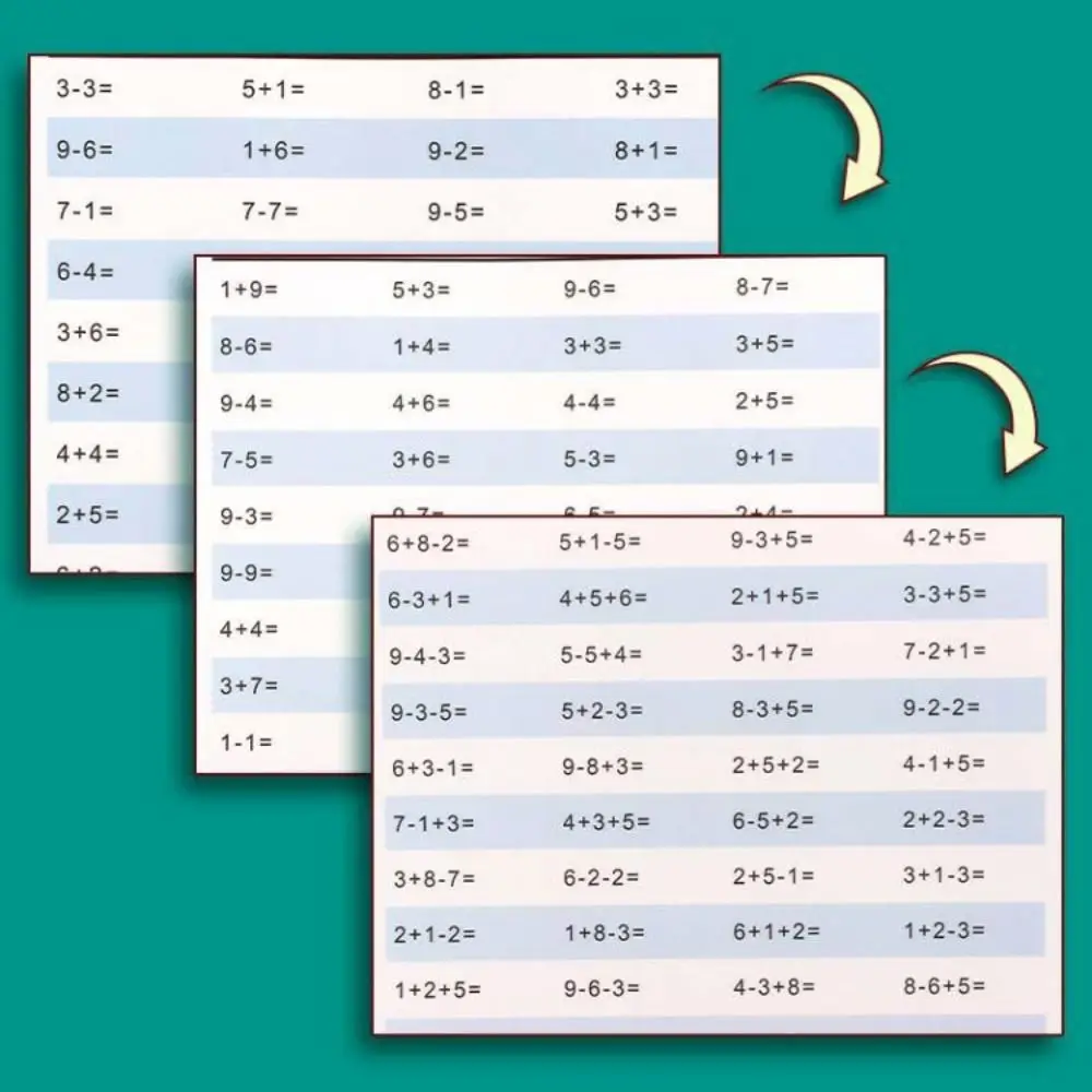 Learning Quick Calculation Handwritten Mathematics Workbook Math Exercise Book Math Training Books Arithmetic Exercise Book