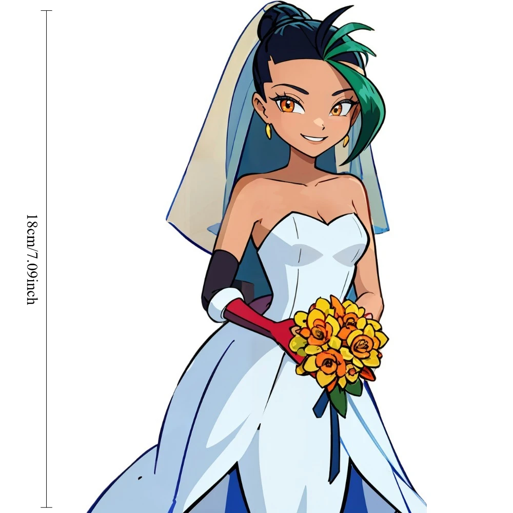 Nemona Wedding Bride Anime Girl Vinyl Sticker 18cm, Weatherproof Decal for Car Motorcycle Helmet Laptop Window