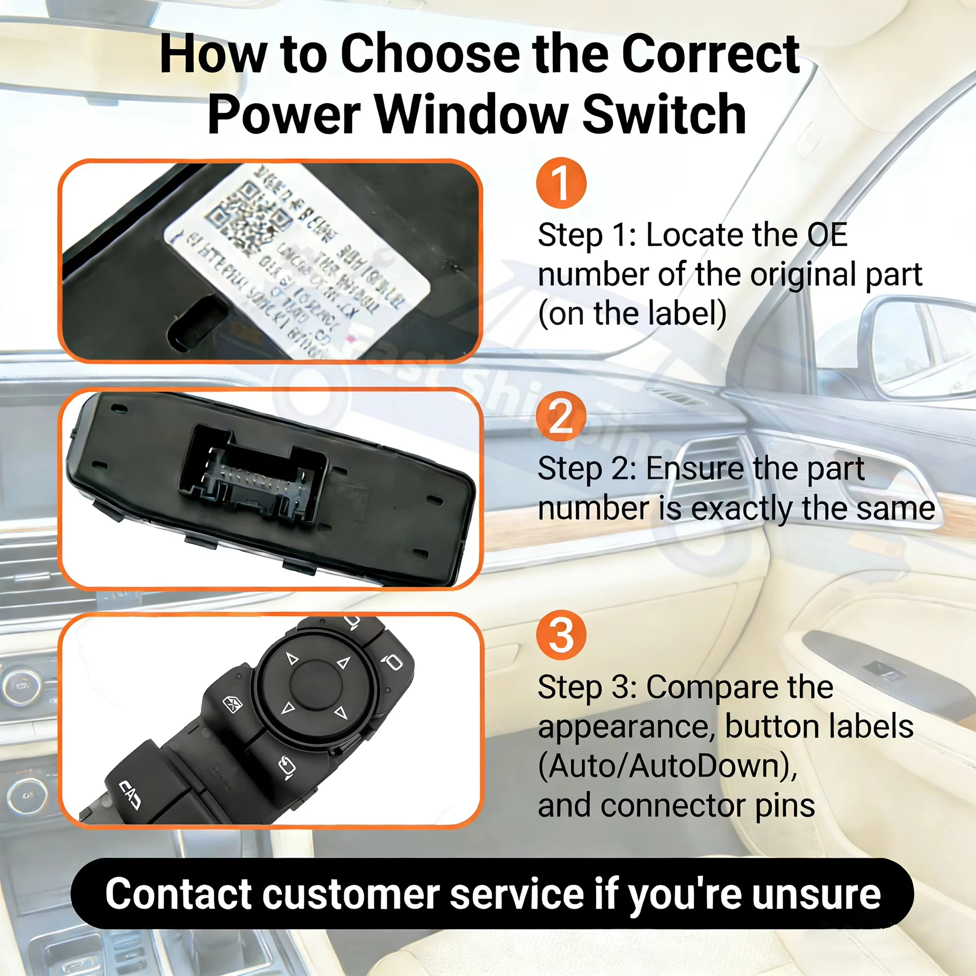 DF82-66-350 DF82-66-350A Front Right Hand Driver Side Power Master Window Switch Control Button,For Mazda 2 DE Demio 2008-2014