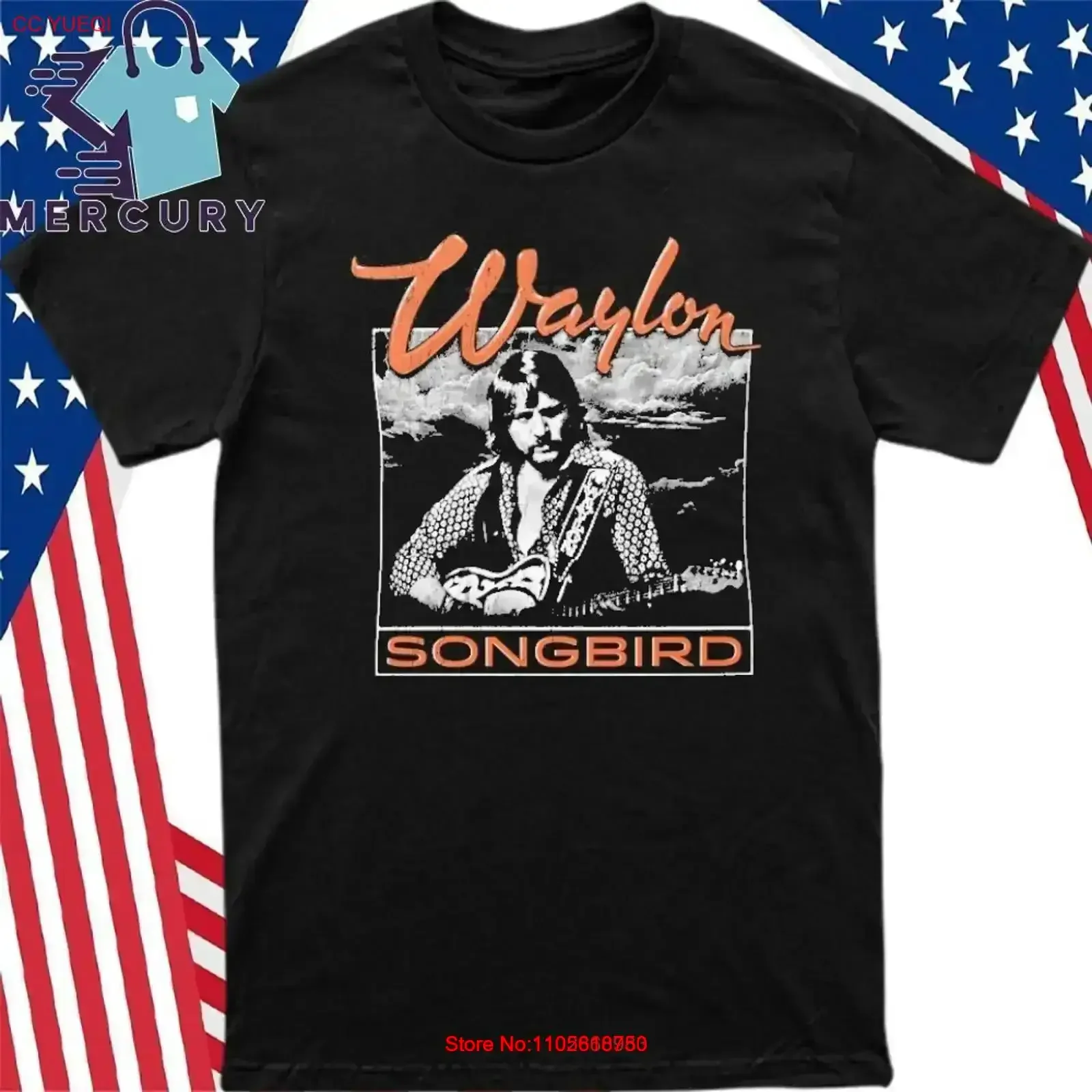 Waylon Songbird T Shirt vintage Washed Breathable homme fashion Slightly Top For Everyday Wear Versatile Stretched Stylish Soft