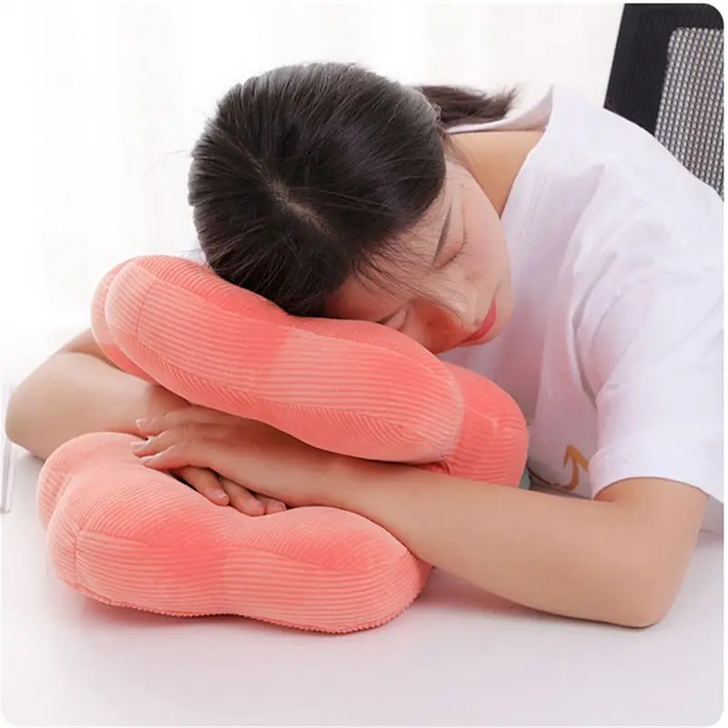 

Cartoon Flower Nap Pillow Nap Artifact Office Lunch Break Pillow Office Chair Soft Plush Toys Pillow Cushion