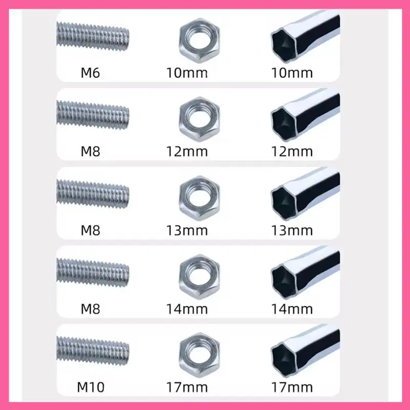 HOT-Ceiling Leveling Sleeve 10Mm/12Mm/13Mm/14Mm/17Mm Lengthening Hollow Screw Nut Hexagon Socket For Drilling Power Tool