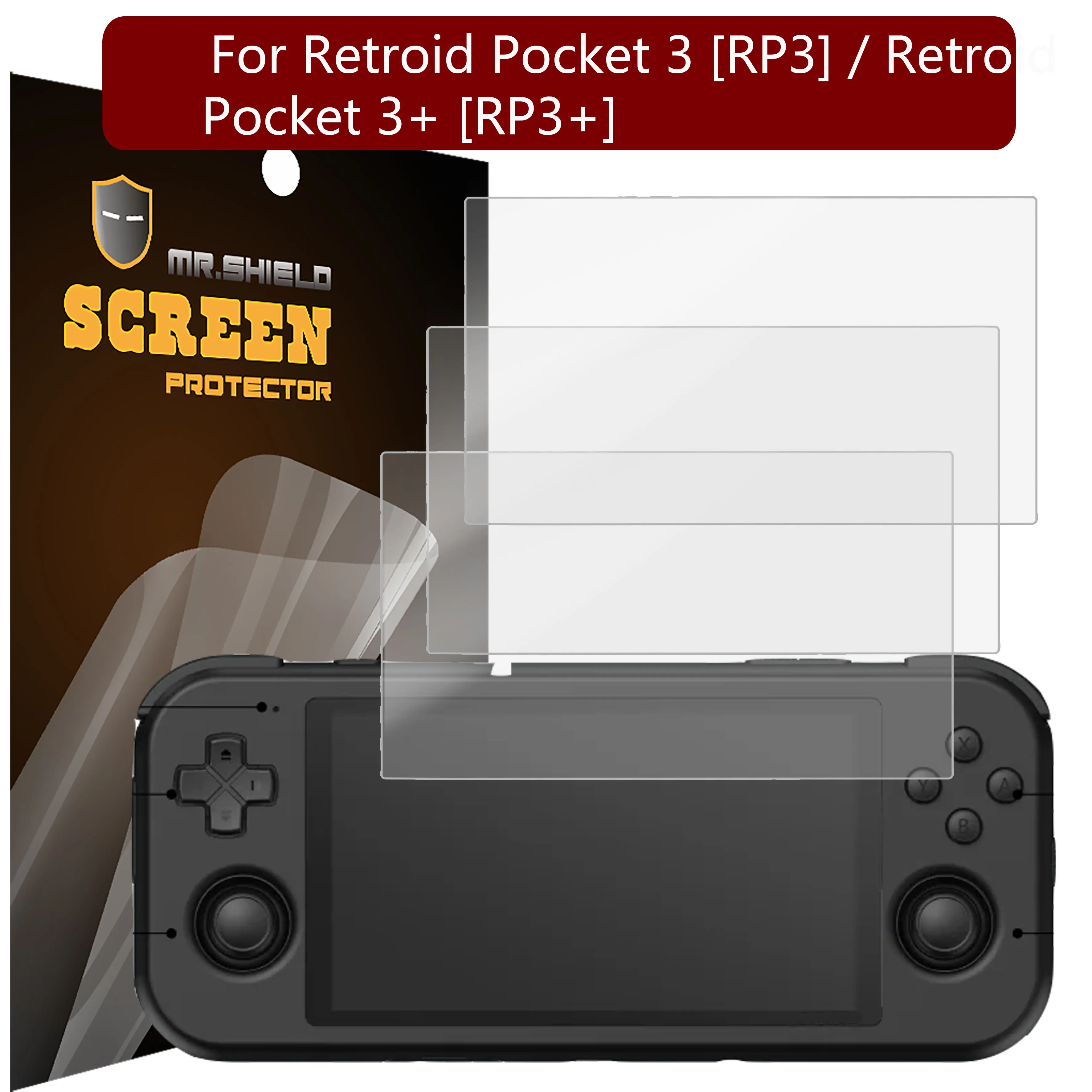 Mr.Shield [3-PACK] Screen Protector For Retroid Pocket 3 [RP3] / Retroid Pocket 3+ [RP3+] Anti-Glare [Matte] (PET Material)