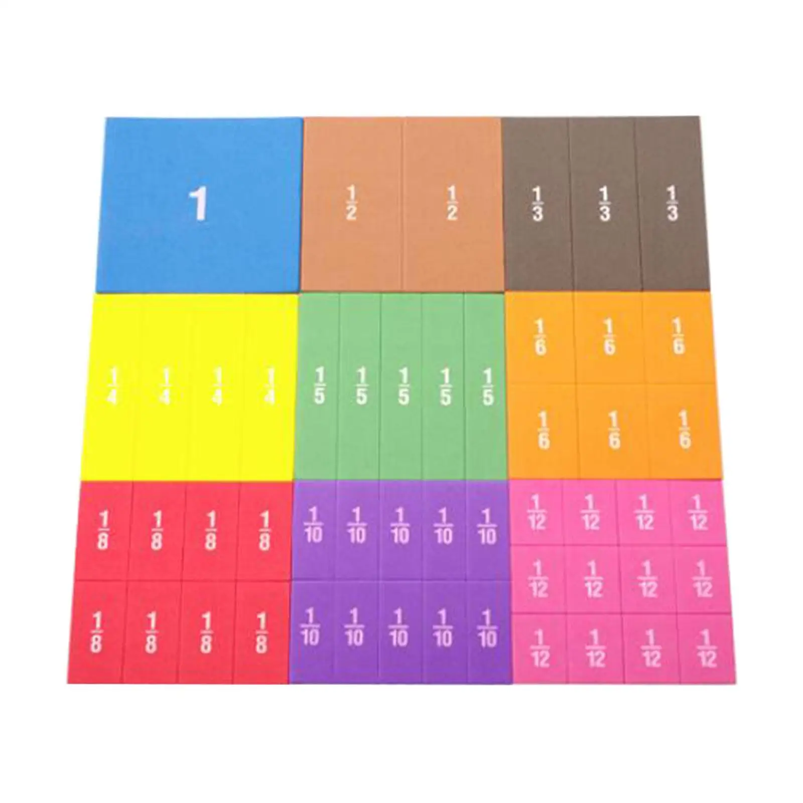 

51x Fraction Blocks Learn Fraction Equivalence Math Materials Early Learning Montessori Toys