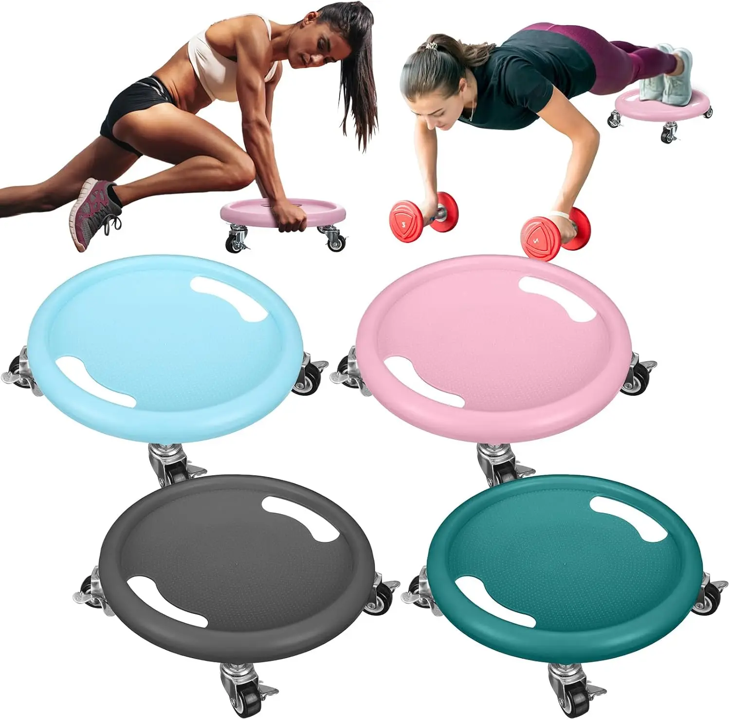

4 Pcs Abdominal Exercise Roller Wheel Abdominal Exercise Sliders for Core Workout AB Wheel Exercise Board Abdominal Board Traine