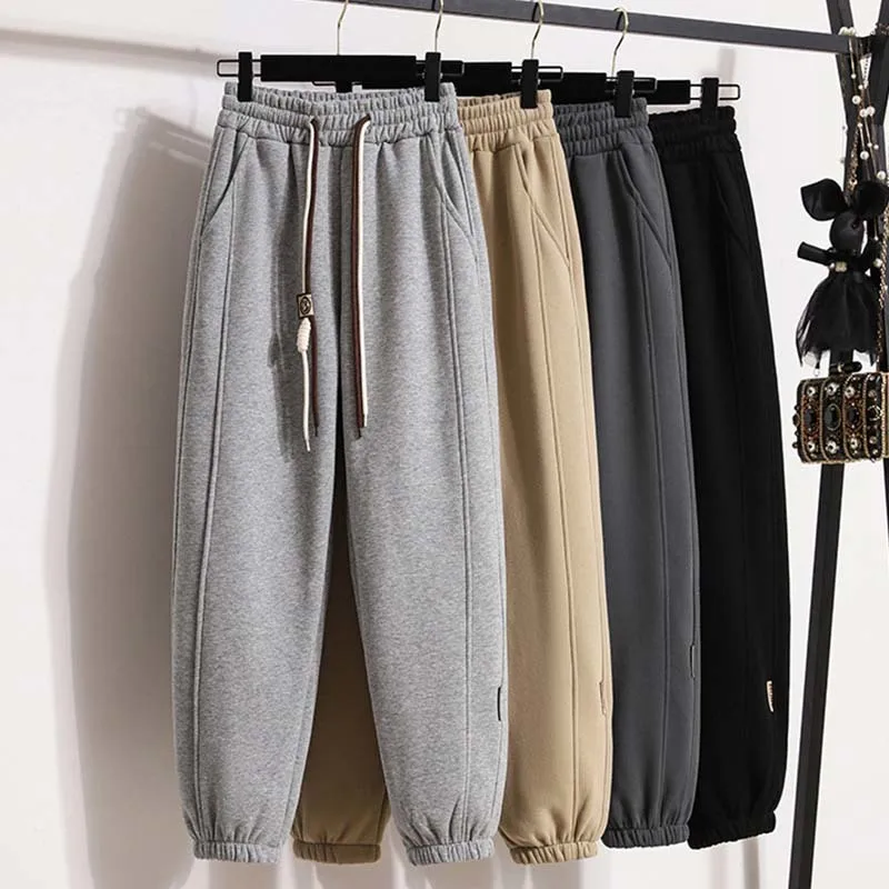 

Autumn Winter Loose Warm Pants For Women Slim Skinny Casual Leggings Hip Hop Jogger Streetwear Casual Women Sweatpants