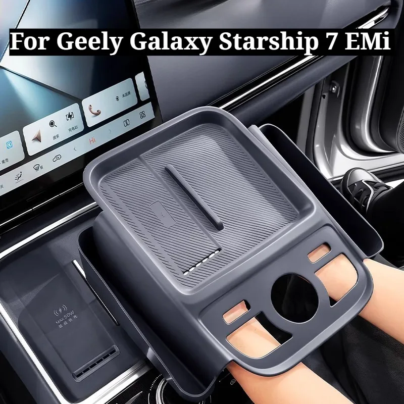 

For Geely Galaxy Starship 7 EMi Half-Wrapped Silicone Control Mat, Anti-Scratch Gear Panel Protector