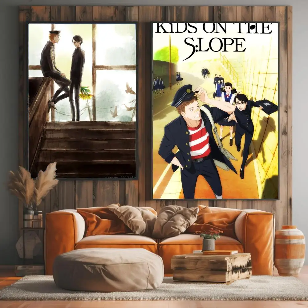 anime K-Kids on the Slope-E Painting Calligraphy Elegant Botanical Decor for Living Room Modern Interior Design