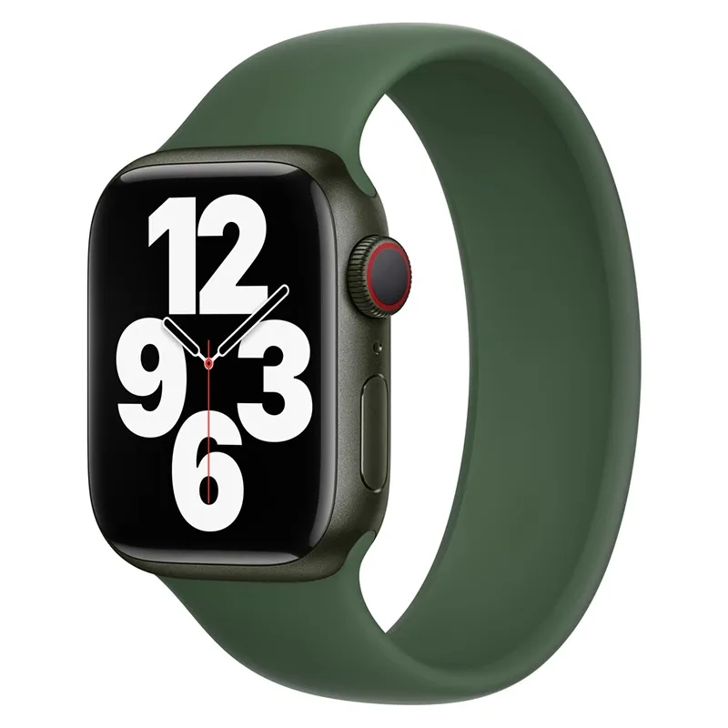 Silikonowy pasek do Apple Watch Band 9 ultra 49mm 40Mm 44Mm 41Mm 45Mm 42mm pasek pojedynczo owinięty wokół ręki opaska na Iwatch serii 5/4/3/Se/6/7/8