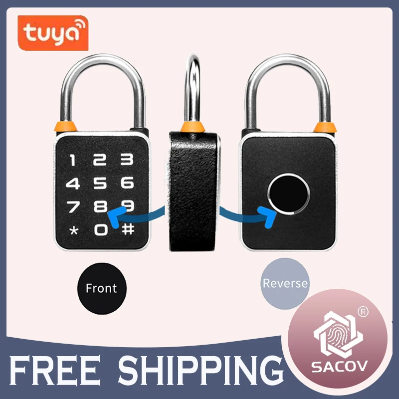 

Tuya Smart Padlock Biometric Fingerprint Password Door Lock APP Unlock IP65 Waterproof Anti Theft Door Lock Cabinet Lock Gym
