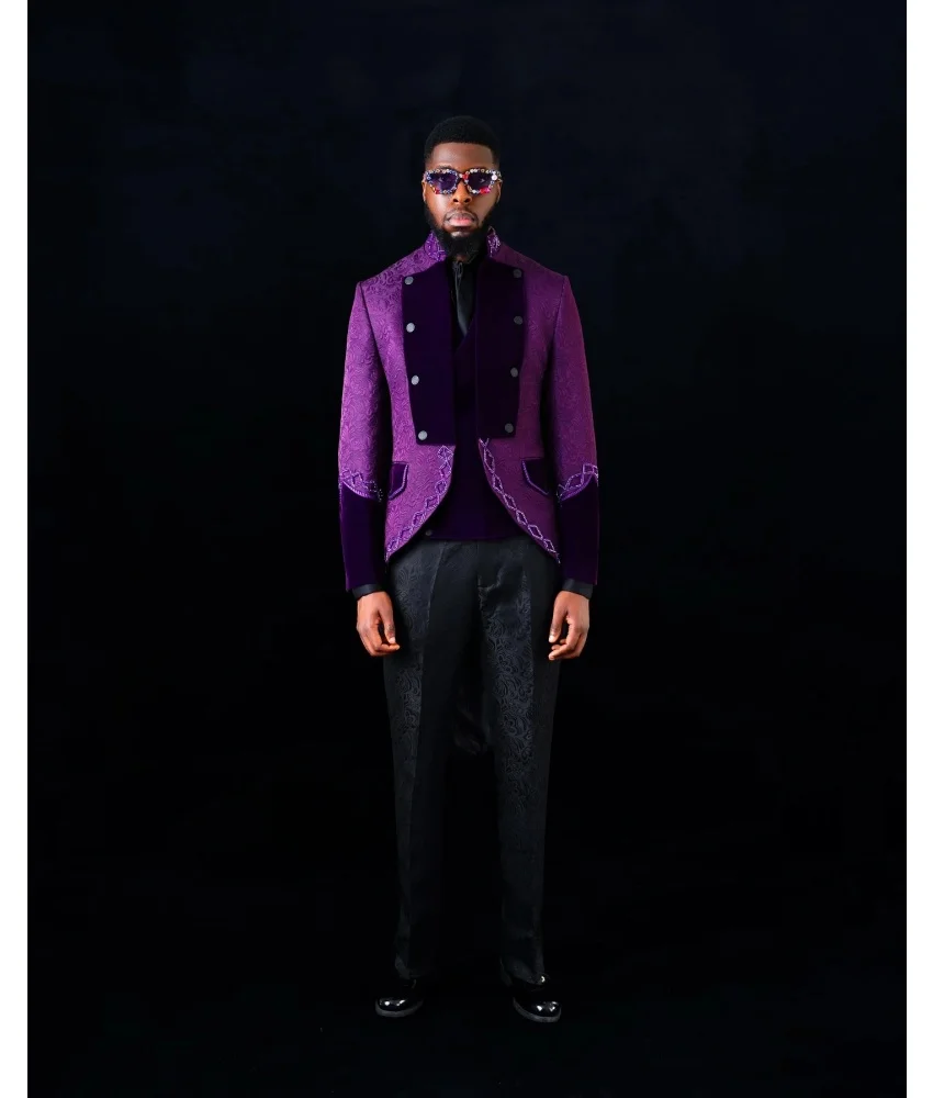 

Temperament Mens 2 Piece Suit ( Blazer+Pants ),Luxury Wedding Banquet Host Formal Suit Set,Men's Stage Costume.