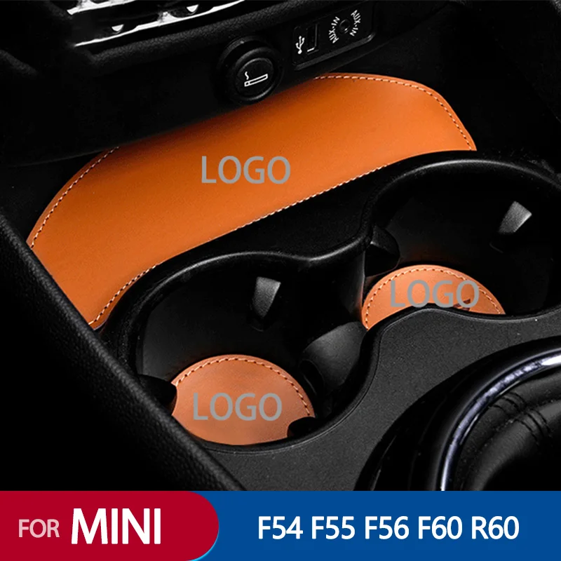 3 piece Coffee Water Cup Car Storage Groove Anti-slip Cushion Protect Coaster Pad For MINI COOPER F54F55F56F60R60 COUNTRYMAN