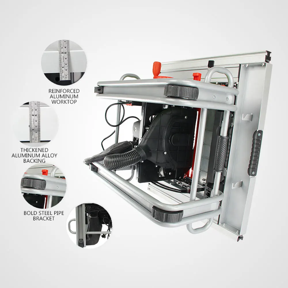 10 Inch Dustless Table Saw Multifunctional Woodworking Sliding Table Saw Electric Circular Saw Cutting Machine  